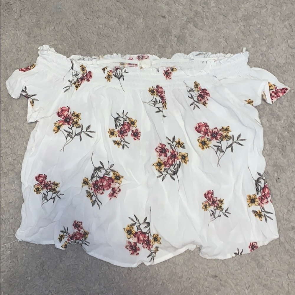 off the shoulder floral top